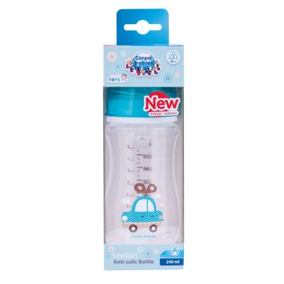 Пляшечка для годування Canpol babies антиколікова EasyStart - Toys 240 мл (35/221_blu) фото №2
