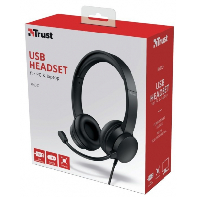 Наушники Trust Rydo On-Ear USB Headset Black (24133) фото №9