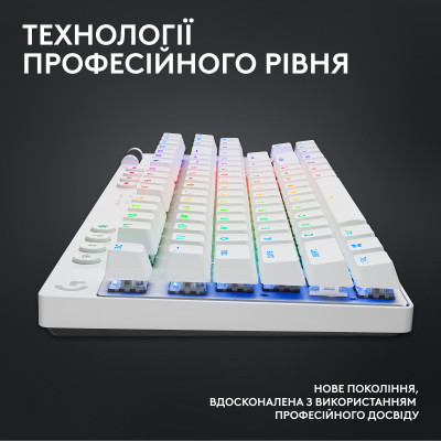 Клавиатура Logitech G PRO X TKL Lightspeed Tactile USB UA White (920-012148) фото №12