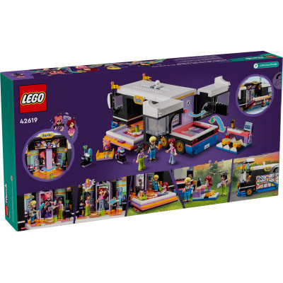 Конструктор Lego Friends Автобус для музичного туру попзірки 845 деталей (42619) фото №8